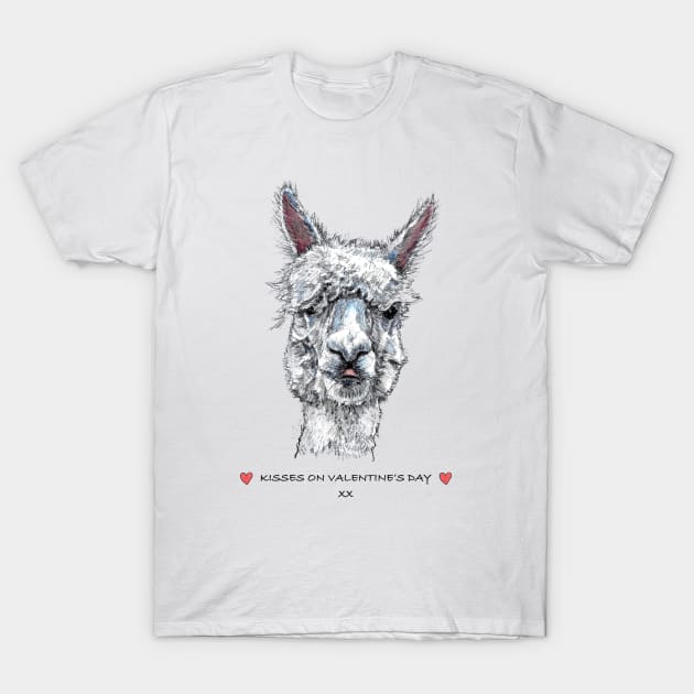 Kisses on Valentine's Day T-Shirt by dizzycat-biz